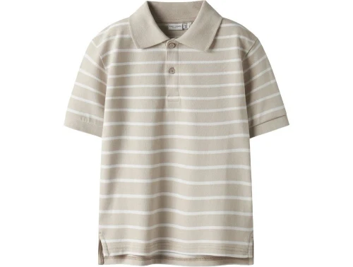 Name It polo t-shirt peyote med hvide striber